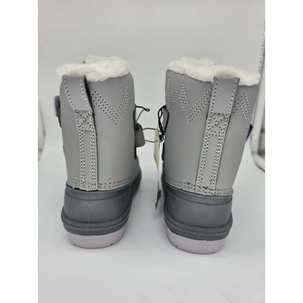 NWT Cat & Jack Toddler Denver Winter Boots Gray Waterproof Insulated Size 7 Play